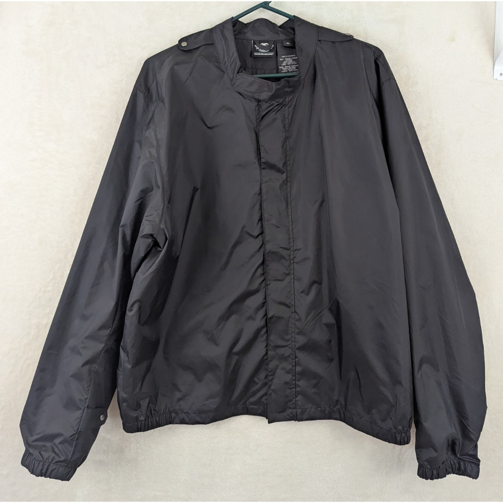 Harley Davidson sz XL Racing Jacket black lightweight windbreaker 0347